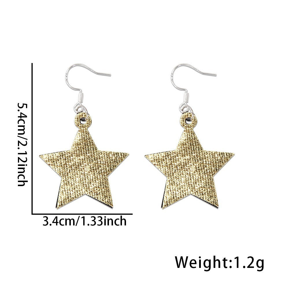 Black Gold Earrings Glitter XINGX Fireworks New Year Event Earrings