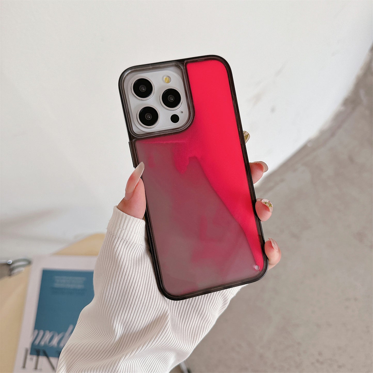Luminous Quicksand Phone Case Luminous Soft Edge Hard Backboard