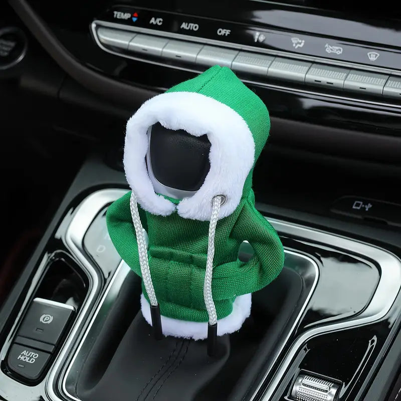 Christmas Hoodie Car Gear Shift Cover | Festive Gear Knob Decoration