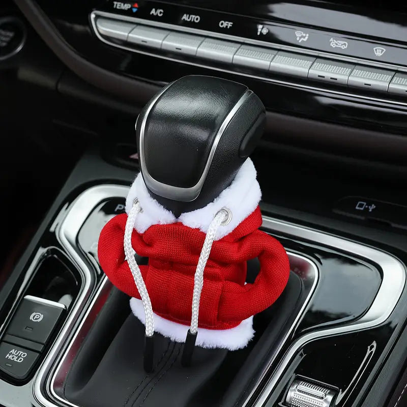 Christmas Hoodie Car Gear Shift Cover | Festive Gear Knob Decoration