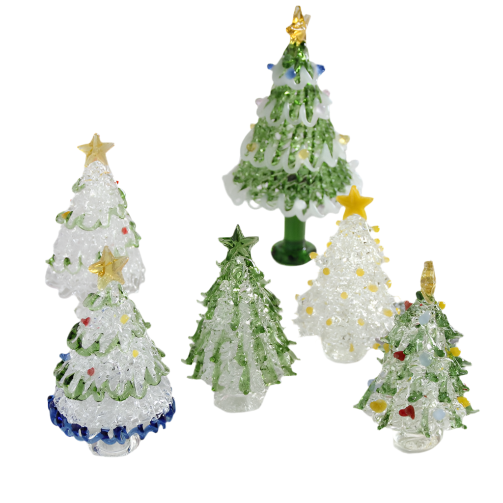 Christmas Gift Colored Glaze Christmas Tree Crafts Small Ornaments