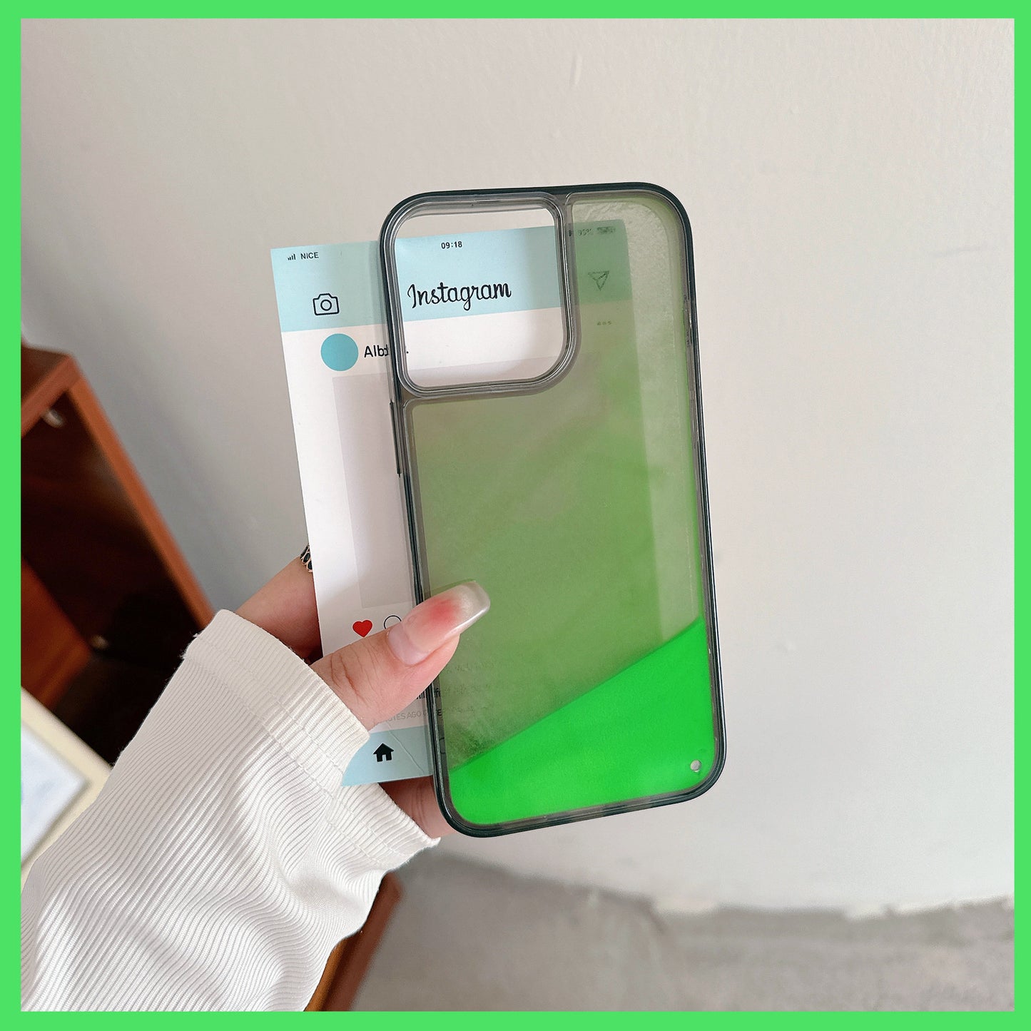 Luminous Quicksand Phone Case Luminous Soft Edge Hard Backboard