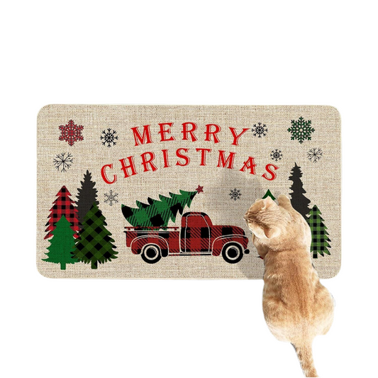 Country Striped Christmas Decorative Floor Mat