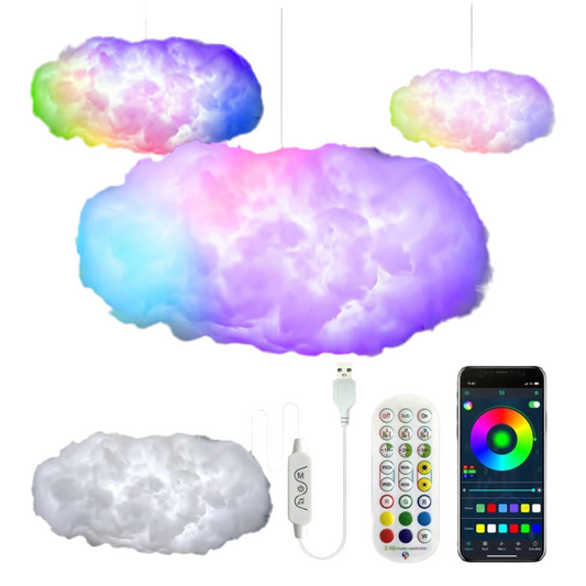 USB Cloud Light APP Control Music Synchronization 3D RGBIC Ambient Light Lightning Simulation Clouds Bedroom Room Light