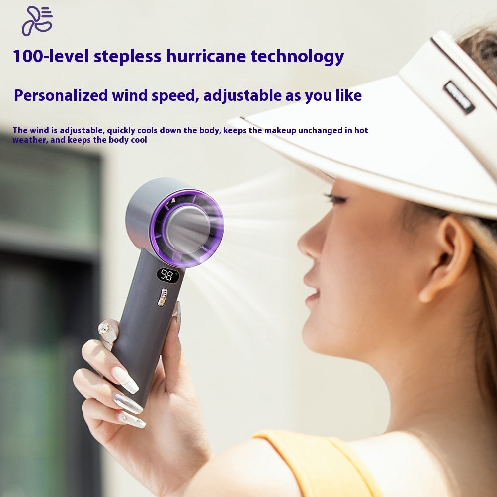 Portable Handheld Turbo Fan Cooling Semiconductor Refrigeration 3000mAh Battery Wind Speeds Adjustable Mini Personal Fan - Optimistopia