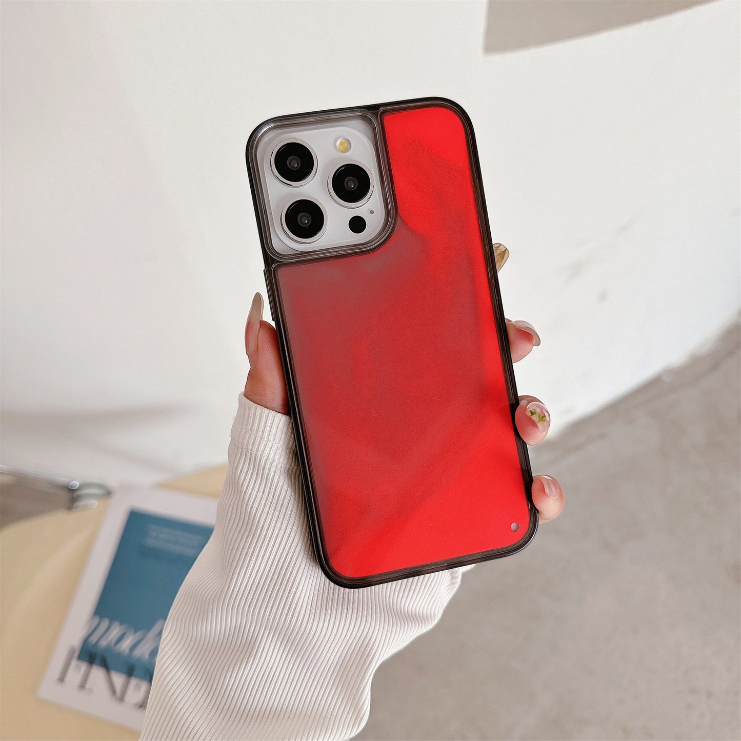 Luminous Quicksand Phone Case Luminous Soft Edge Hard Backboard
