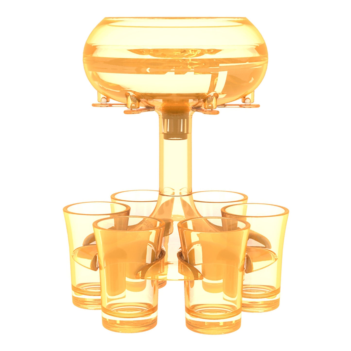 6-Shot Glass Dispenser with Holder - Bar Accessory for Wine, Whisky, Beer, and Cocktails