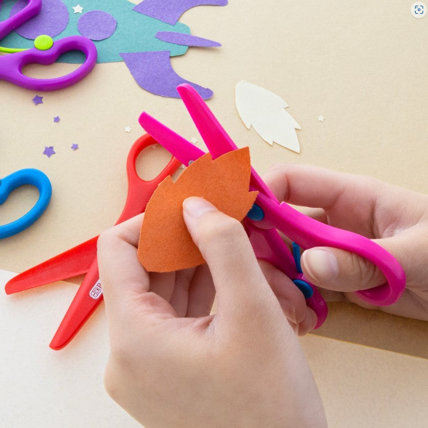 Children's Safety Scissors - Colorful DIY Scissors for Students - Optimistopia