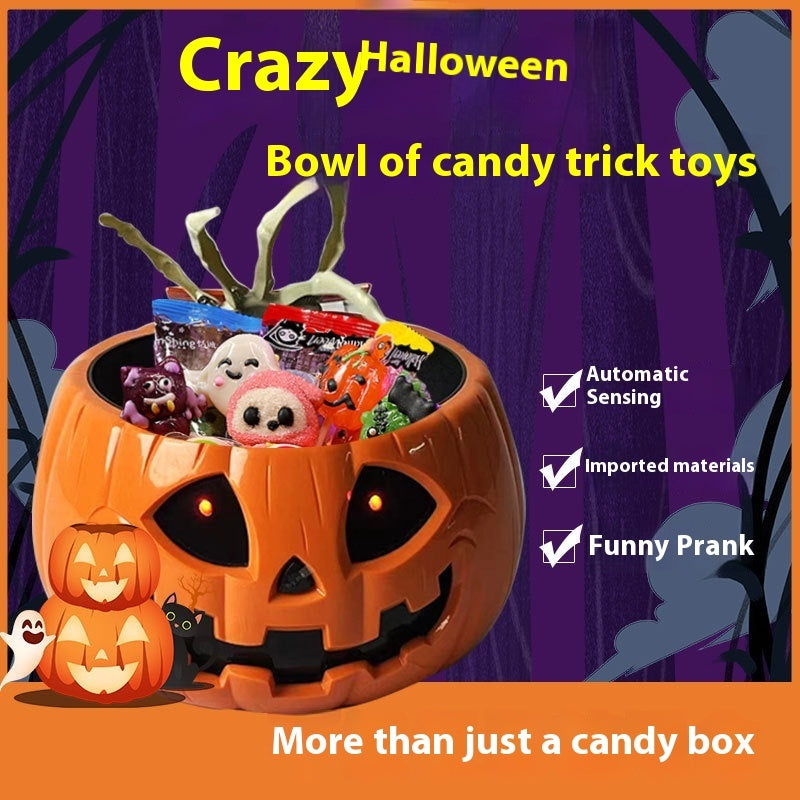 Children's Creative Electric Halloween Pumpkin Lamp Candy Bowl