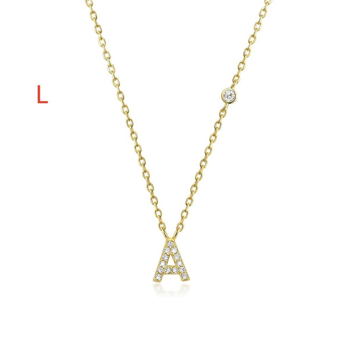 Fashion Jewelry Luxury Gold Color A-Z 26 Letters Necklace CZ Pendant For Women Cute Initials Name Necklace Fashion Party Wedding Jewelry Gift