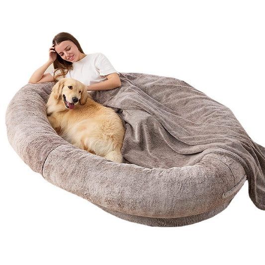 Large Human Dog Bed – Cozy Oversized Pet Nest