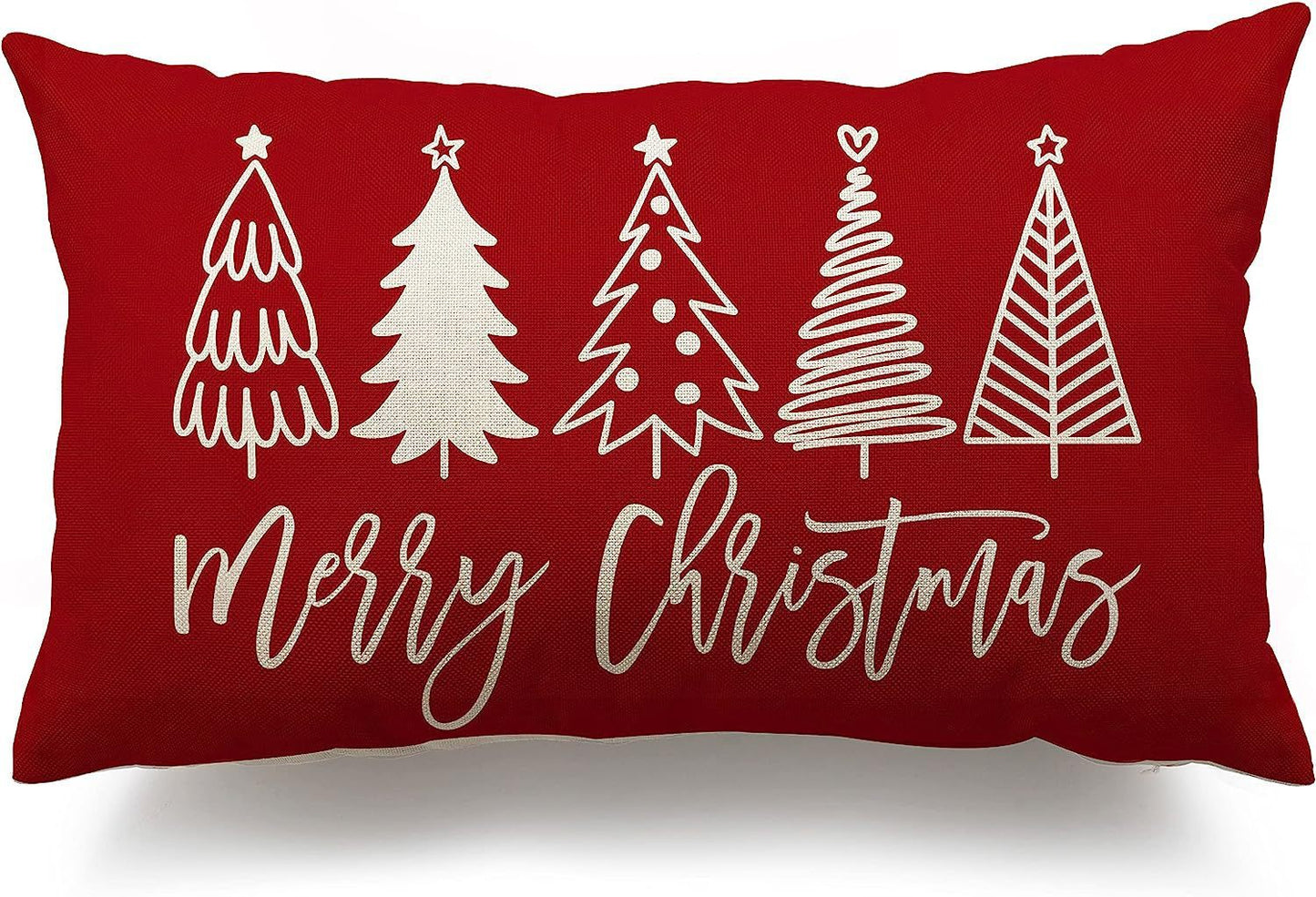 Christmas Simple Linen Pillow Cover Home Sofa Decoration