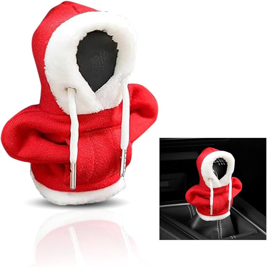 Christmas Hoodie Car Gear Shift Cover | Festive Gear Knob Decoration