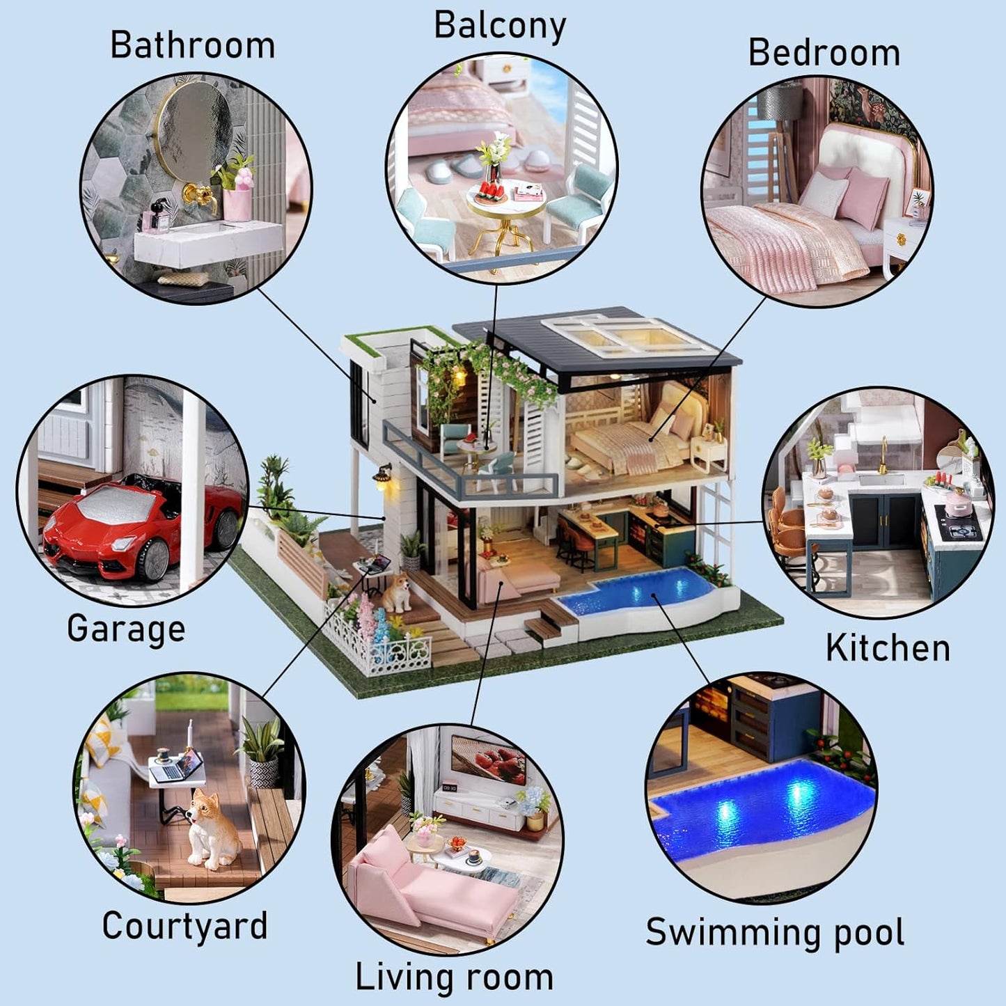 3D Three-Dimensional Handmade DIY Cottage Model