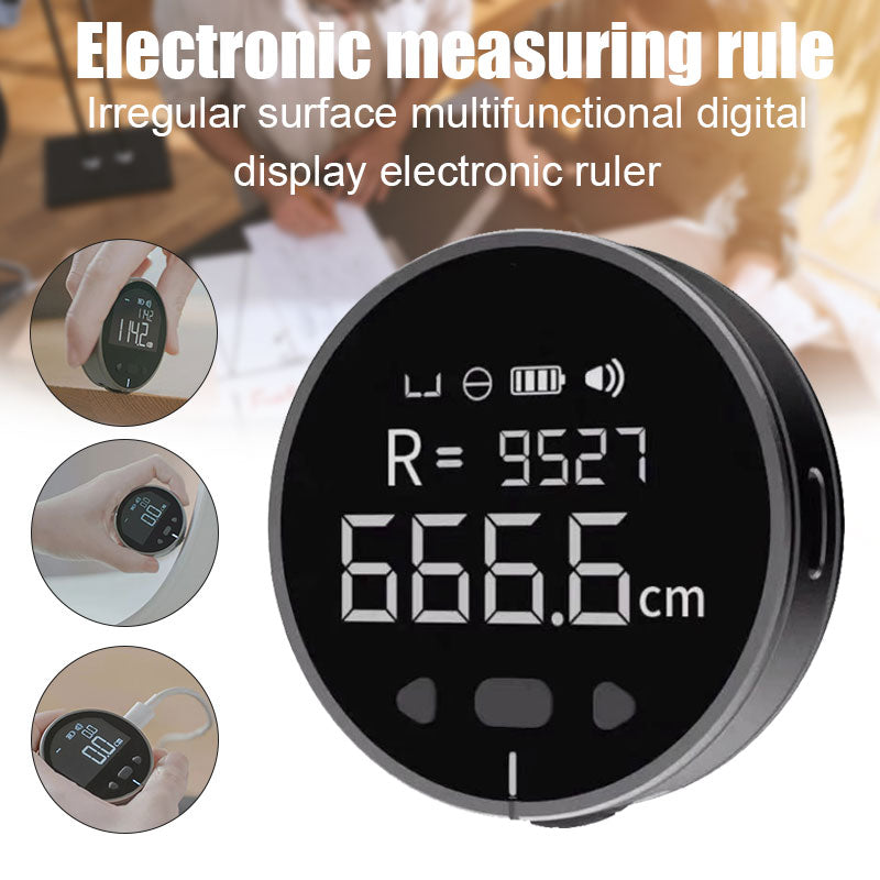 Distance Measuring Instrument Electronic Measuring Ruler Tape Measure High Definition Digital LCD High Precision Electronic Measuring Ruler Tool - Optimistopia