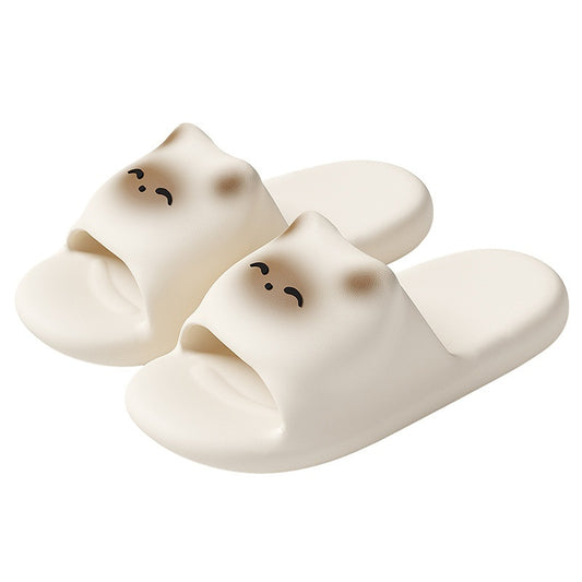 Cartoon Cat Slippers Home Non-slip Floor Bathroom Slipper Summer Bedroom House Shoes