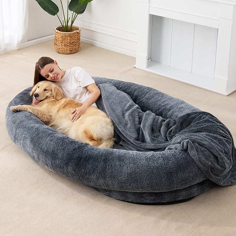 Large Human Dog Bed – Cozy Oversized Pet Nest