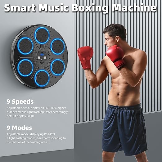 Music Boxing Machine with RGB Light & Bluetooth