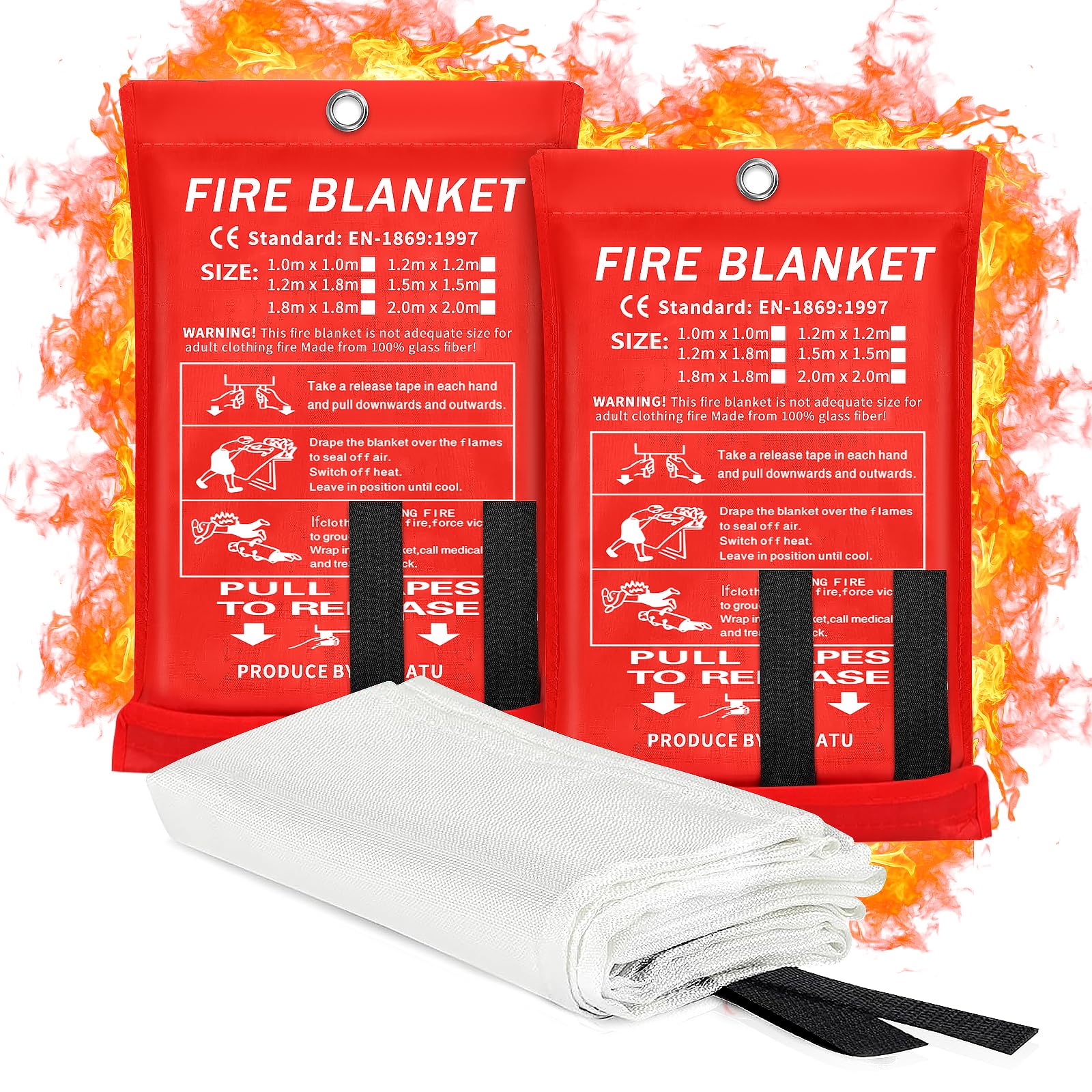 Fire-Fighting Blanket - High-Quality Glass Fiber Fire Safety Blanket - Optimistopia