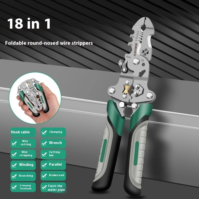 Foldable Wire Stripper Multifunctional Pulley Design