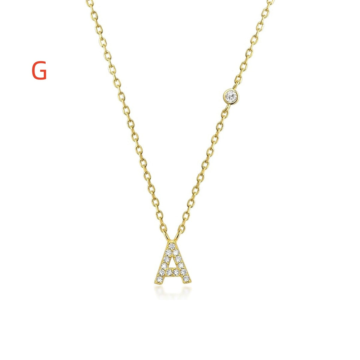 Fashion Jewelry Luxury Gold Color A-Z 26 Letters Necklace CZ Pendant For Women Cute Initials Name Necklace Fashion Party Wedding Jewelry Gift