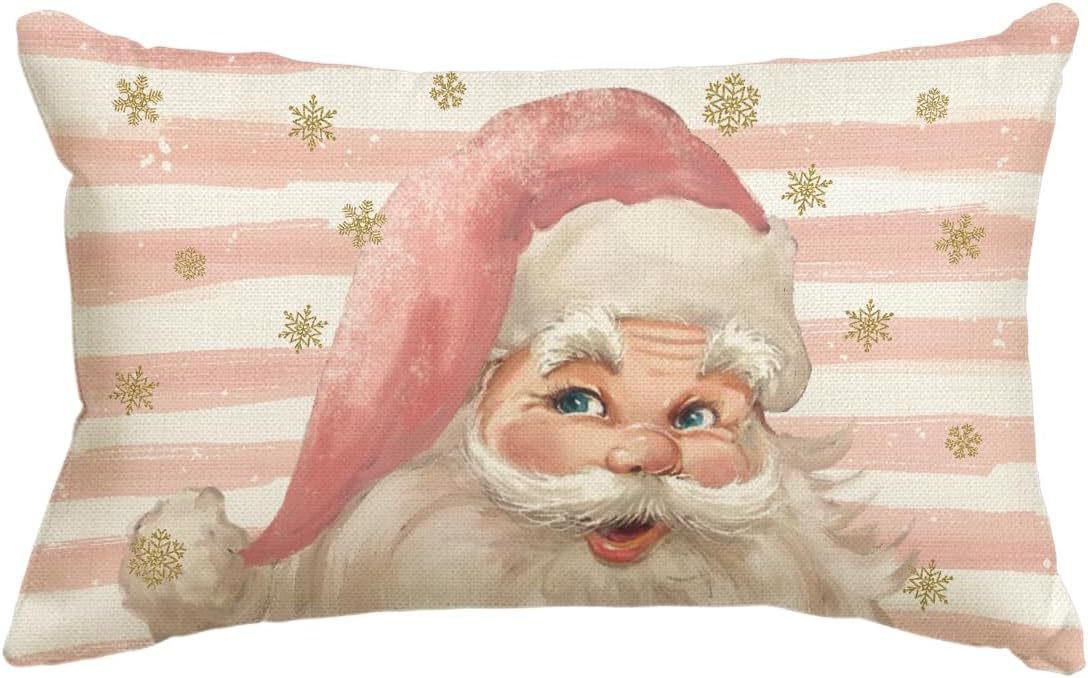 Christmas Simple Linen Pillow Cover Home Sofa Decoration