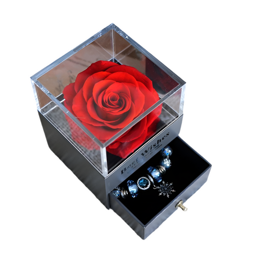 Eternal Flower Rose Jewelry Box for Birthday Presents Valentines Day Wedding Gift