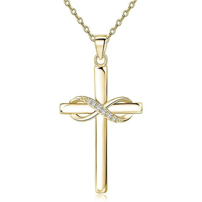 Cross With Infinity Sign Pendant Necklace For Women