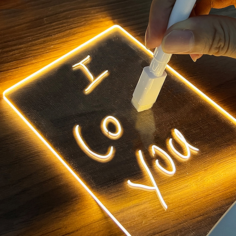 Creative Note Board Creative Led Night Light USB Message Board Holiday Light With Pen Gift For Children Girlfriend Decoration Night Lamp - Optimistopia