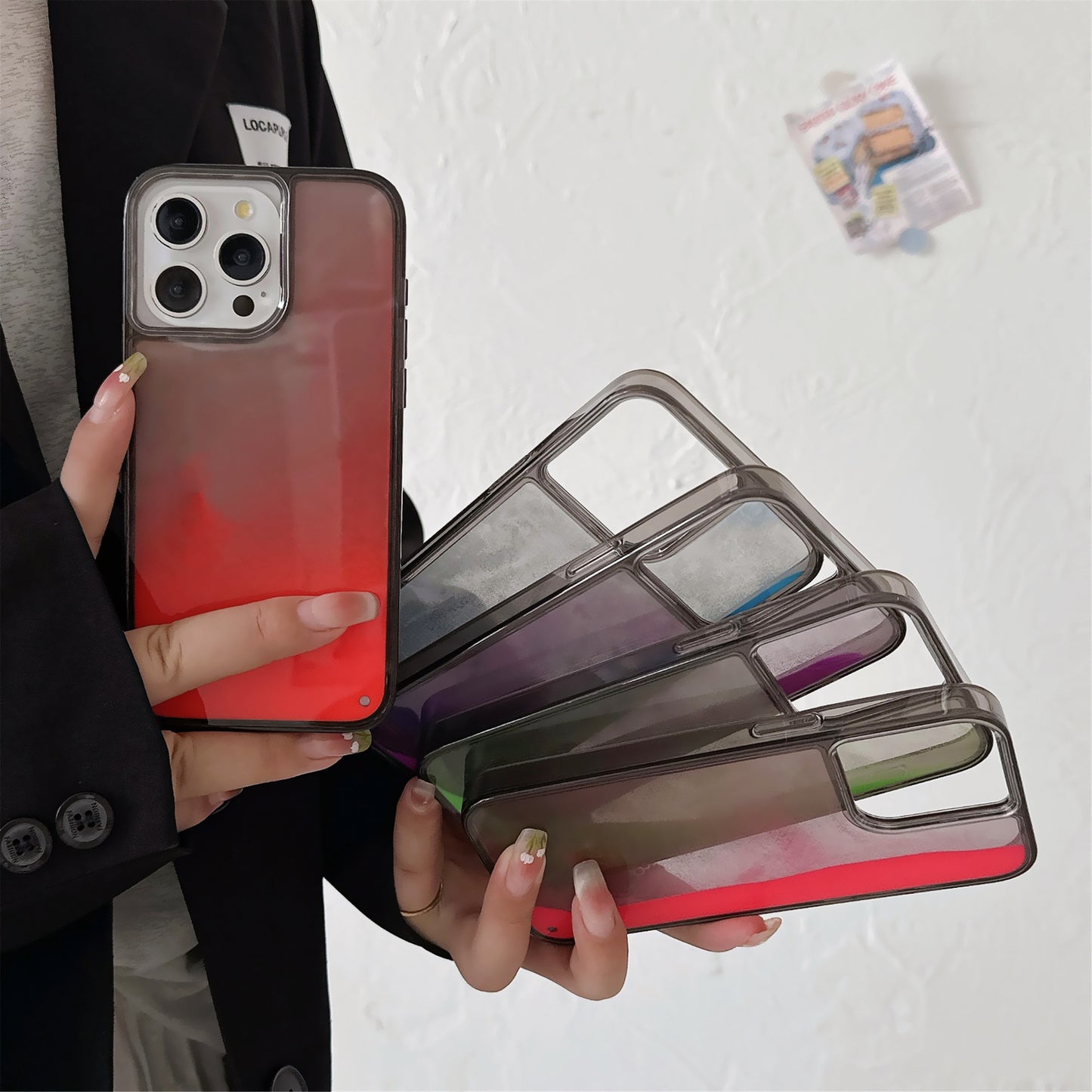 Luminous Quicksand Phone Case Luminous Soft Edge Hard Backboard