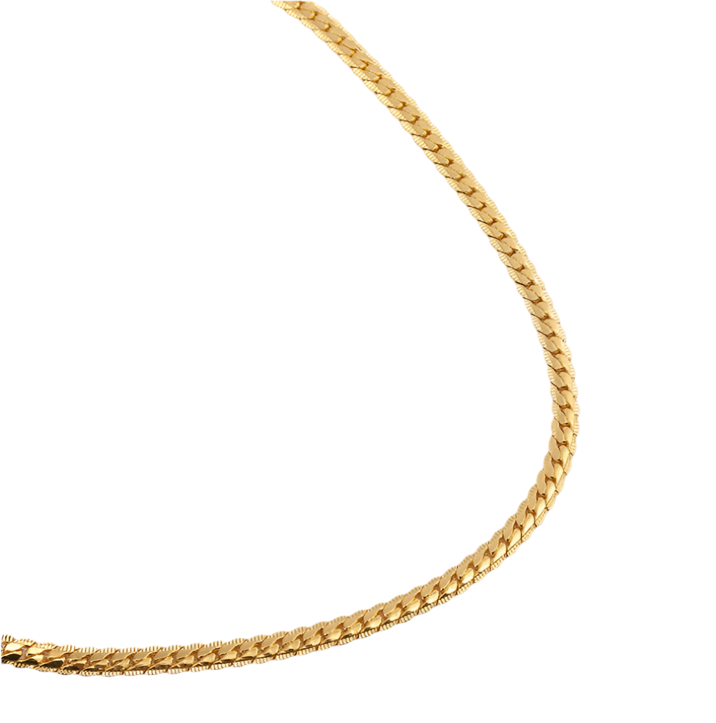 Men Necklace Gold Tone Snake Chain