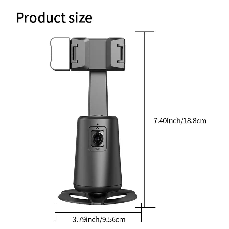 360 Auto Face Tracking Gimbal AI Smart Phone Holder Tripod