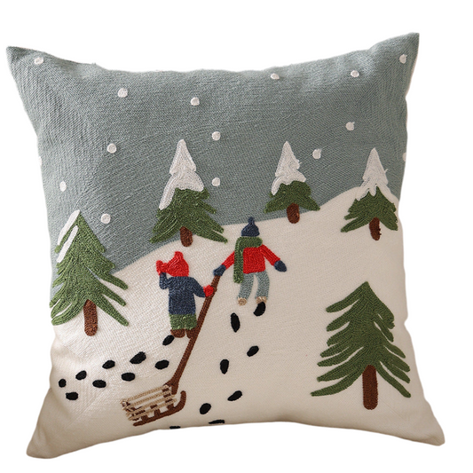 Christmas Festival Pillow Cover Home Snowflake