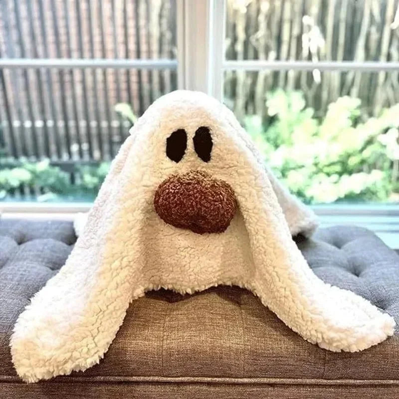 Gus The Ghost with Pumpkin Pillow