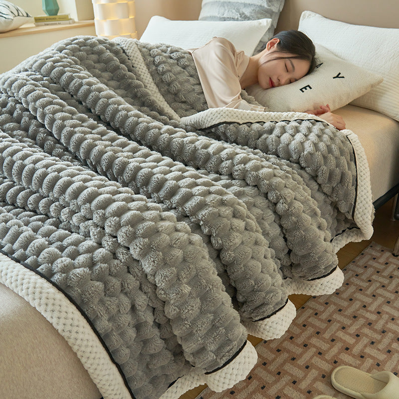 Coral Flannel Winter Thicken Thermal Cover Blanket