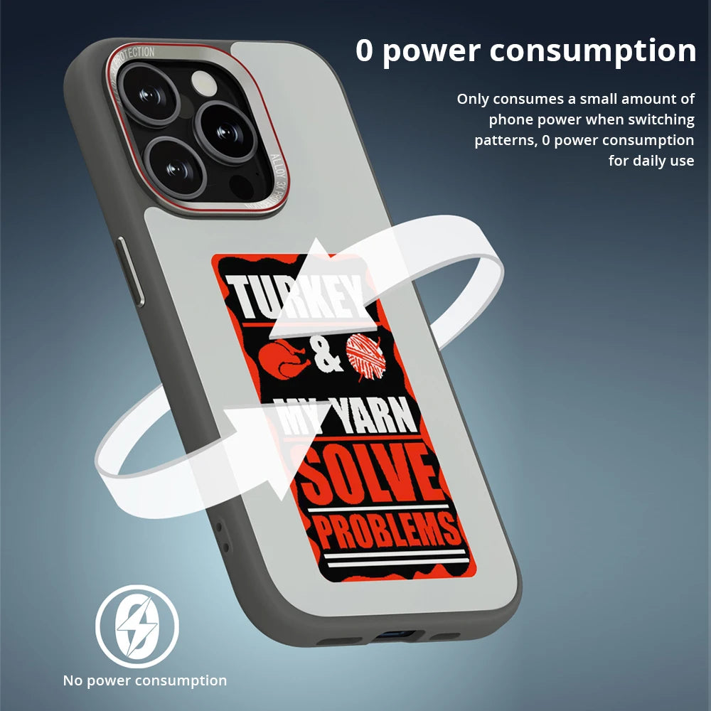 E-ink Screen Projection Phone Case - Battery-Free Design for iPhone - Optimistopia