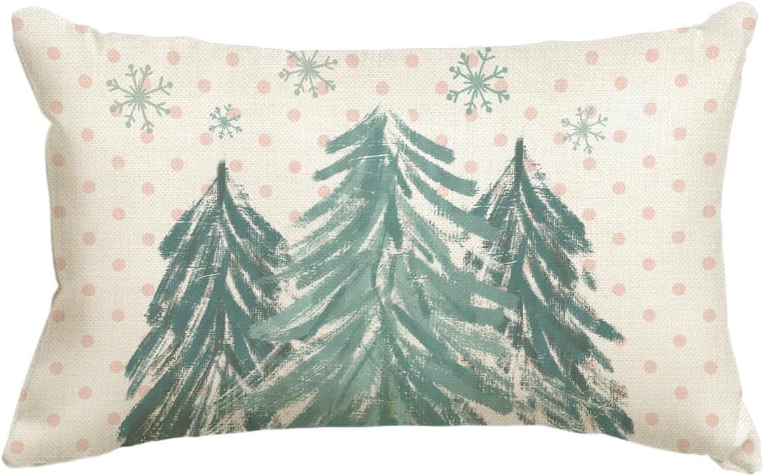 Christmas Simple Linen Pillow Cover Home Sofa Decoration