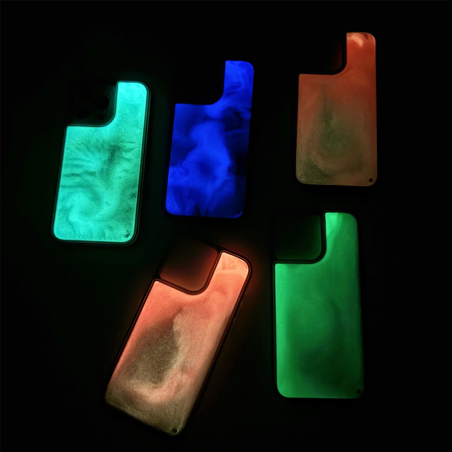 Luminous Quicksand Phone Case Luminous Soft Edge Hard Backboard