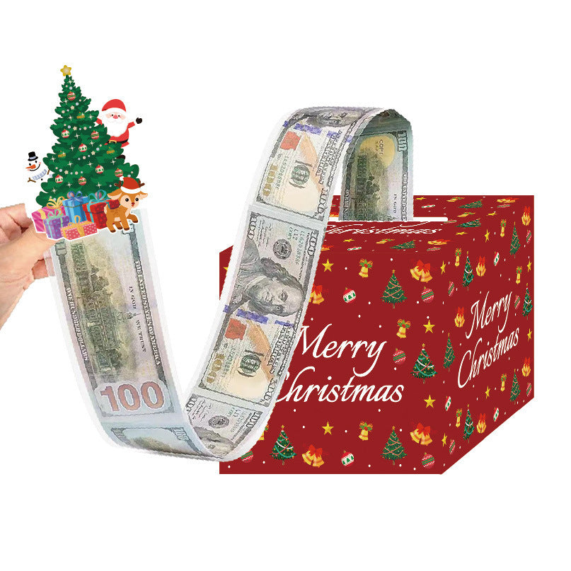 Red Christmas Money Box Christmas Party Decoration