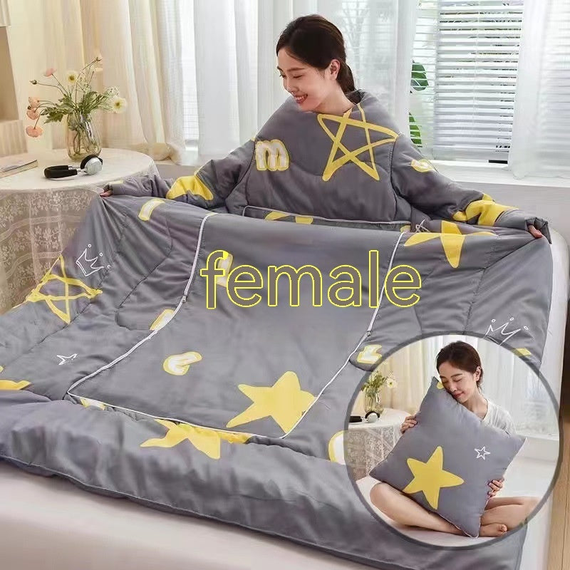 Multi-functional Lazy Quilt Student Dormitory Can Wear Sleeved Quilt