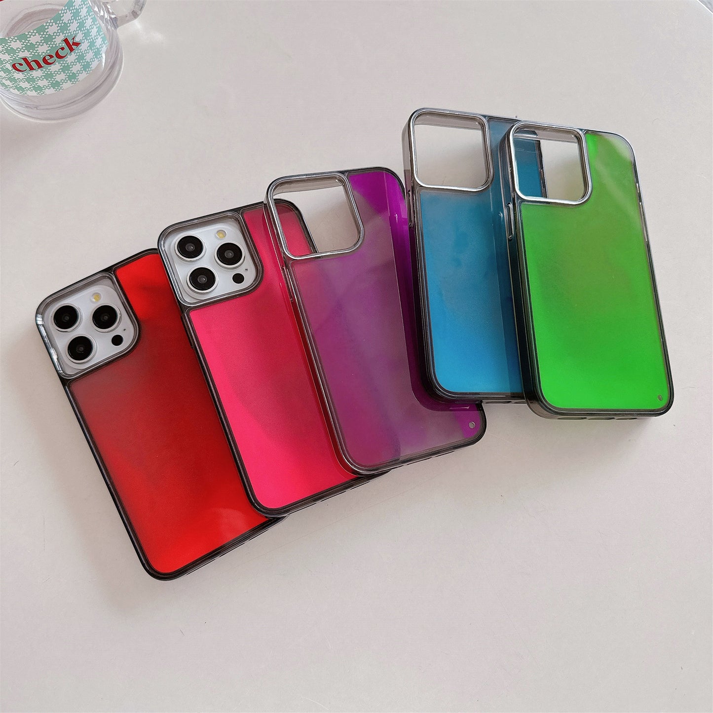Luminous Quicksand Phone Case Luminous Soft Edge Hard Backboard