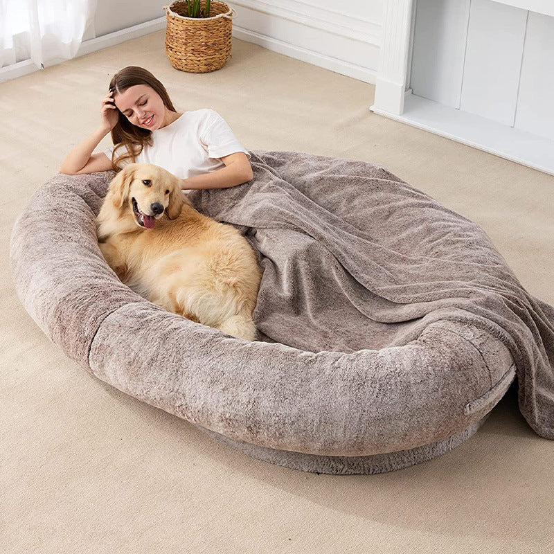 Large Human Dog Bed – Cozy Oversized Pet Nest