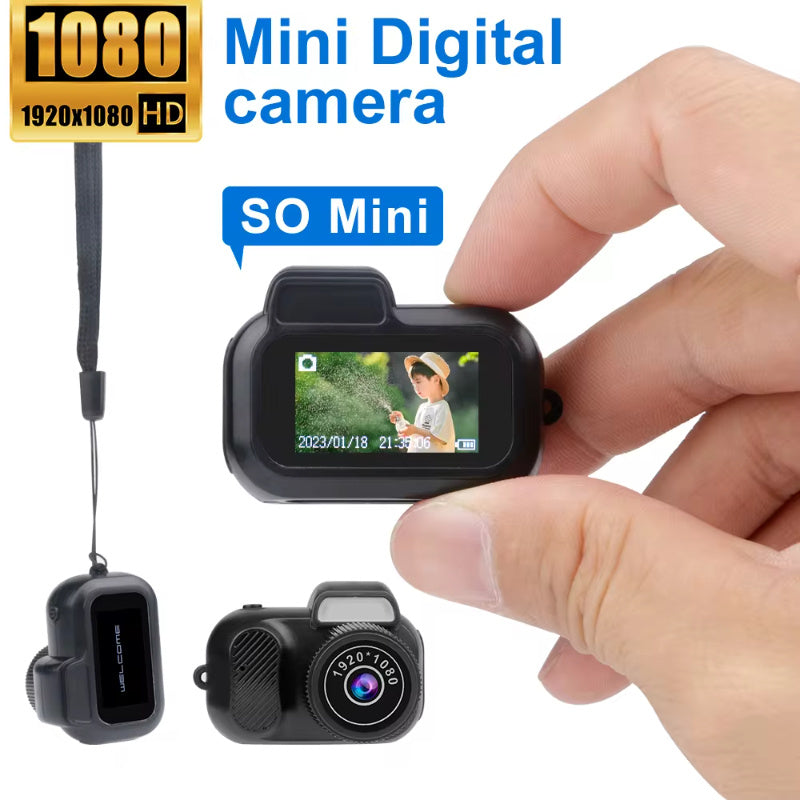 Retro Mini Camera With Screen Indoor Home Outdoor 1080p HD Portable Very Small Camera Video Support Holiday Gifts - Optimistopia