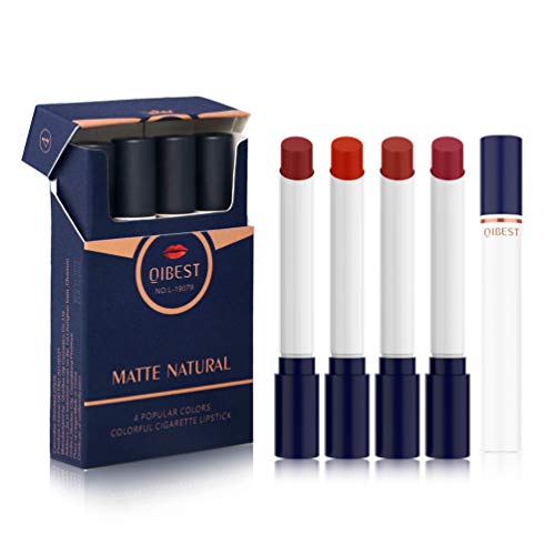 QIBEST Long-Lasting Cigarette Tube Lipstick Set