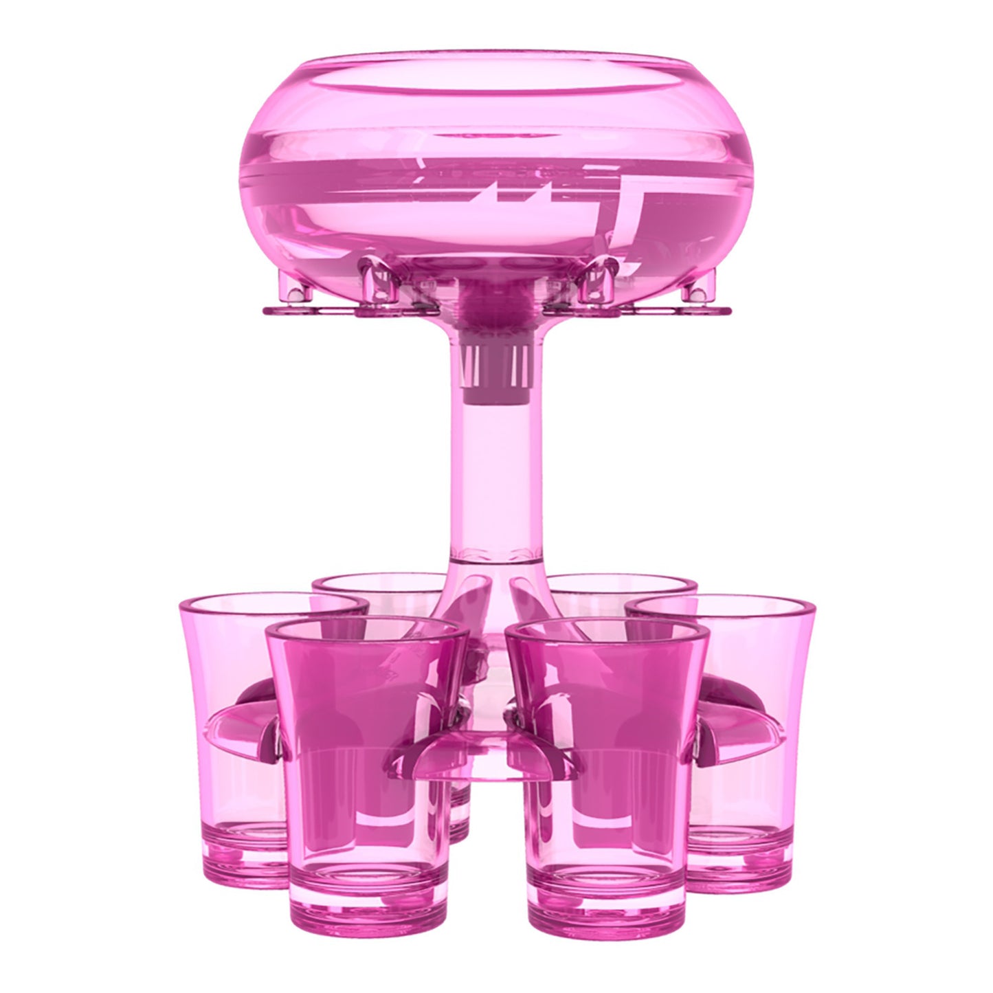 6-Shot Glass Dispenser with Holder - Bar Accessory for Wine, Whisky, Beer, and Cocktails